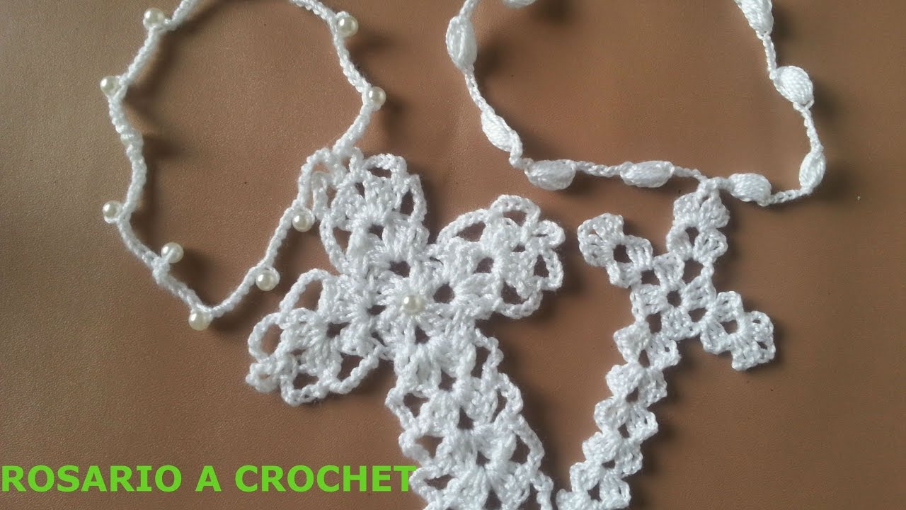 CROCHET ROSARIO/ROSARY  CRUZ  MUYYY FACIL PARA PRINCIPIANTES