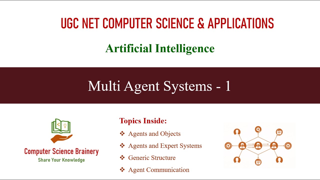 Multi Agent Systems - 1 | MAS | Artificial Intelligence | Unit 10-8 | UGC NET Computer Science