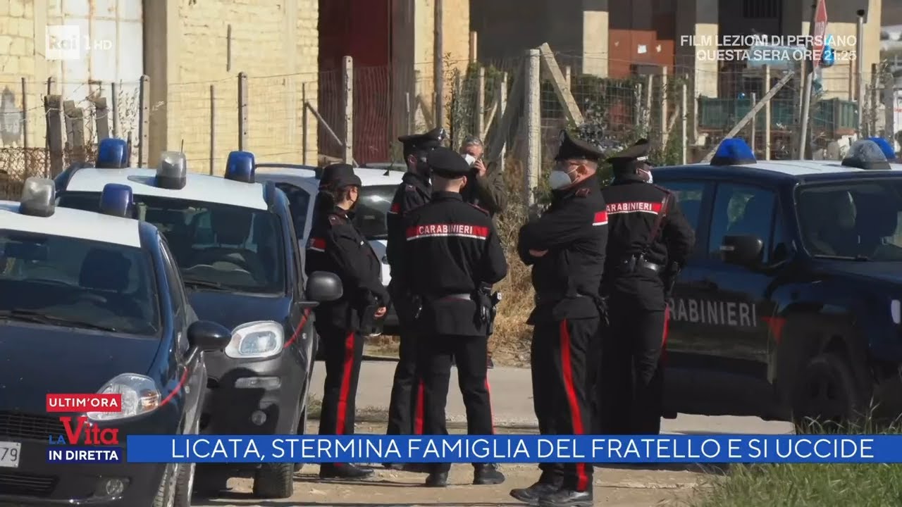 Licata, stermina la famiglia del fratello e si uccide - La vita in diretta 26/01/2022