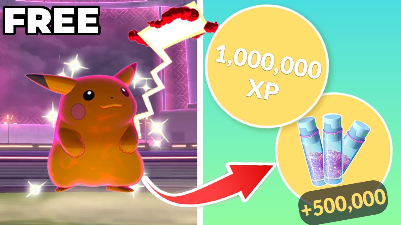 I Found a Way to Get 500,000 FREE XP with GMax Pikachu