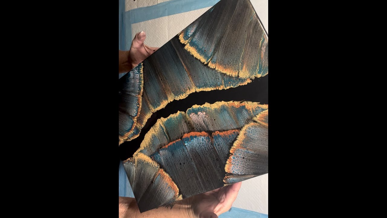 Multiple Swiping Technique. Acrylic Pour Painting, Flow Art, Fluid Art Technique,