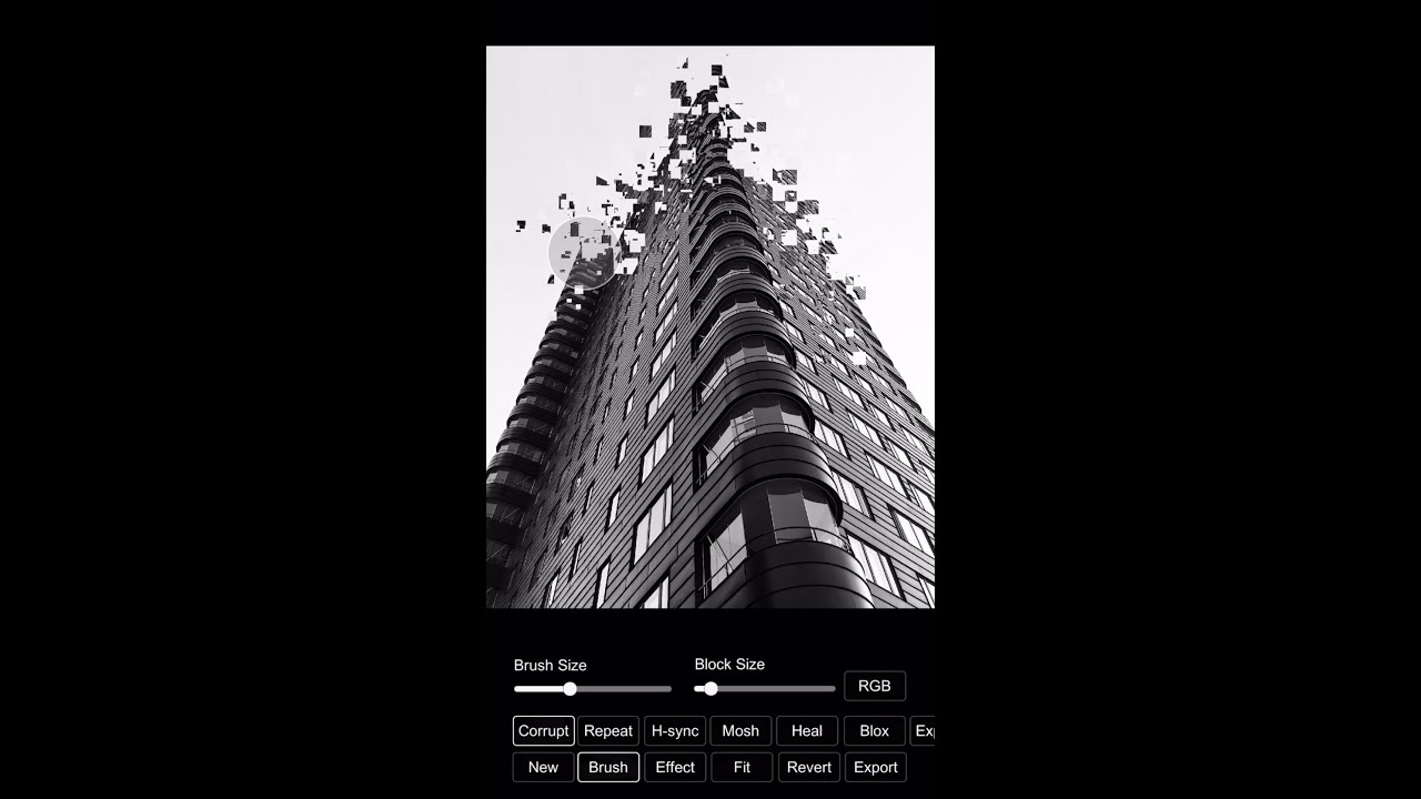 DestroyPix - new glitch painting app