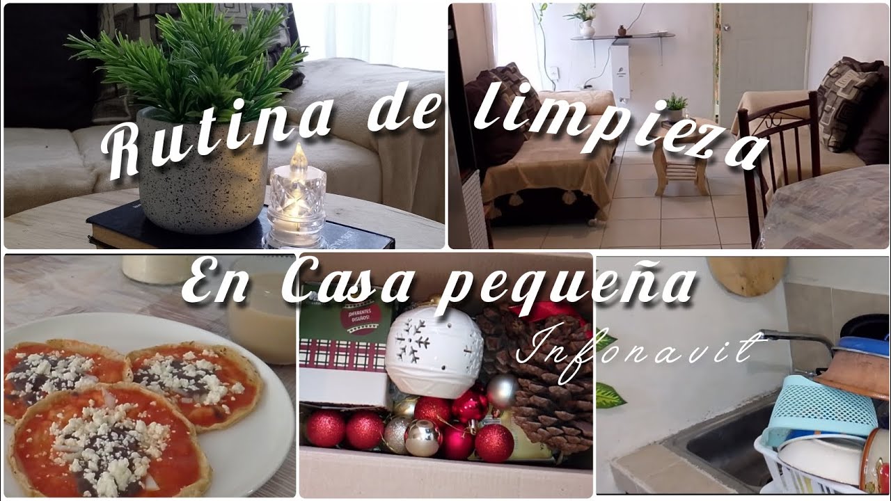 Rutina de limpieza rápida ✨// casa pequeña de Infonavit 🏡// adiós pino de navidad 🎄// acompáñame 