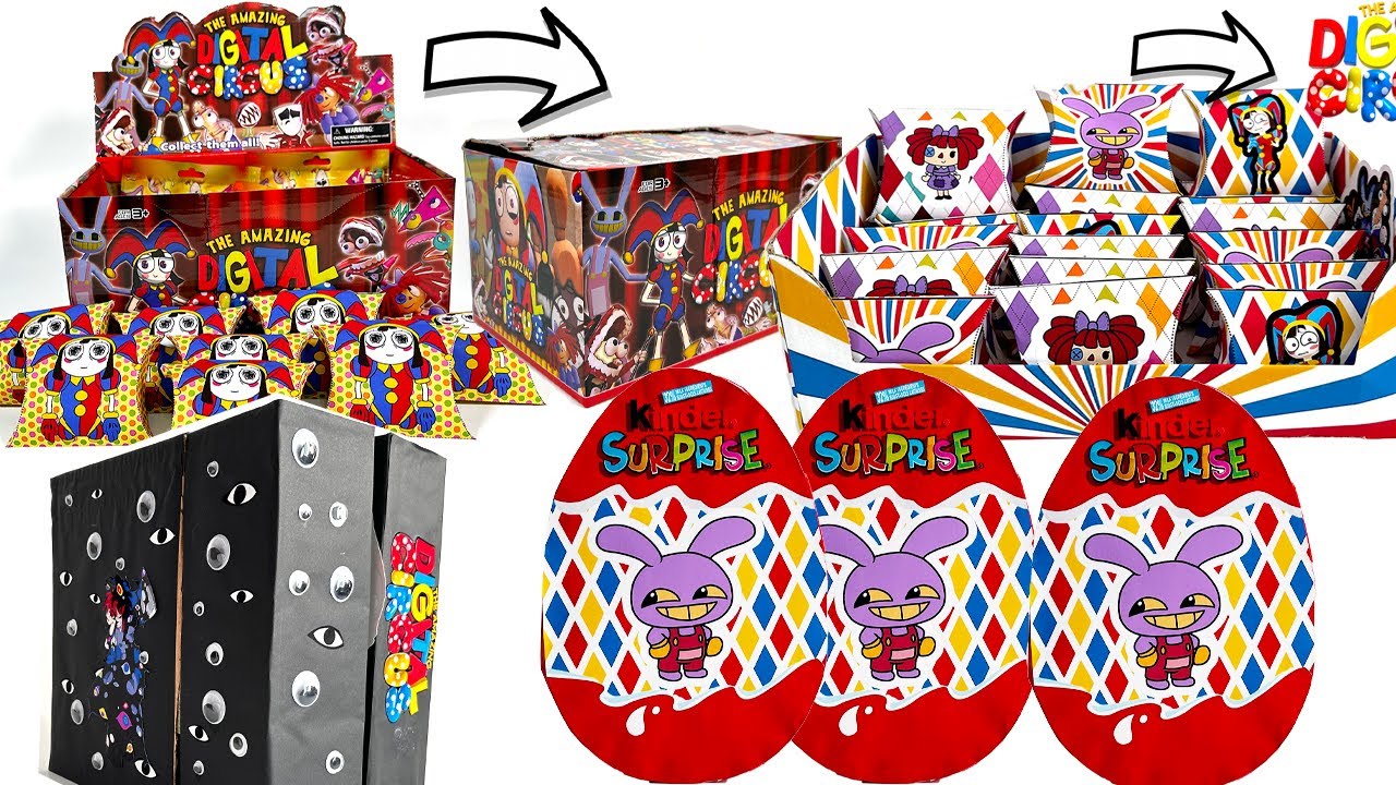 Unboxing Mystery LEGO THE AMAZING DIGITAL CIRCUS Candies BOX （+ Kinder Joy Squishy ）