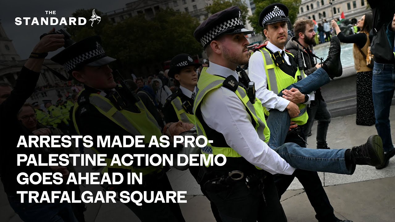 London protests: Arrests made as pro-Palestine Action demo goes ahead in Trafalgar Square