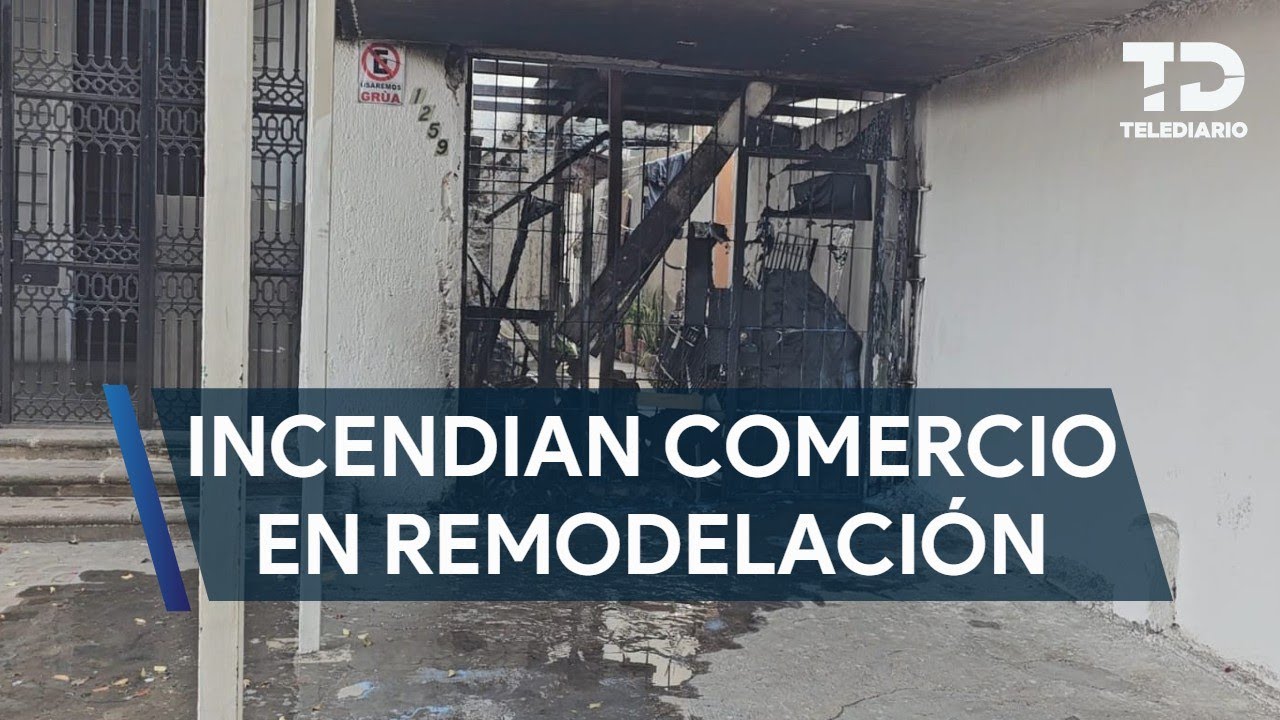Incendian de forma intencional comercio en remodelación en Guadalajara