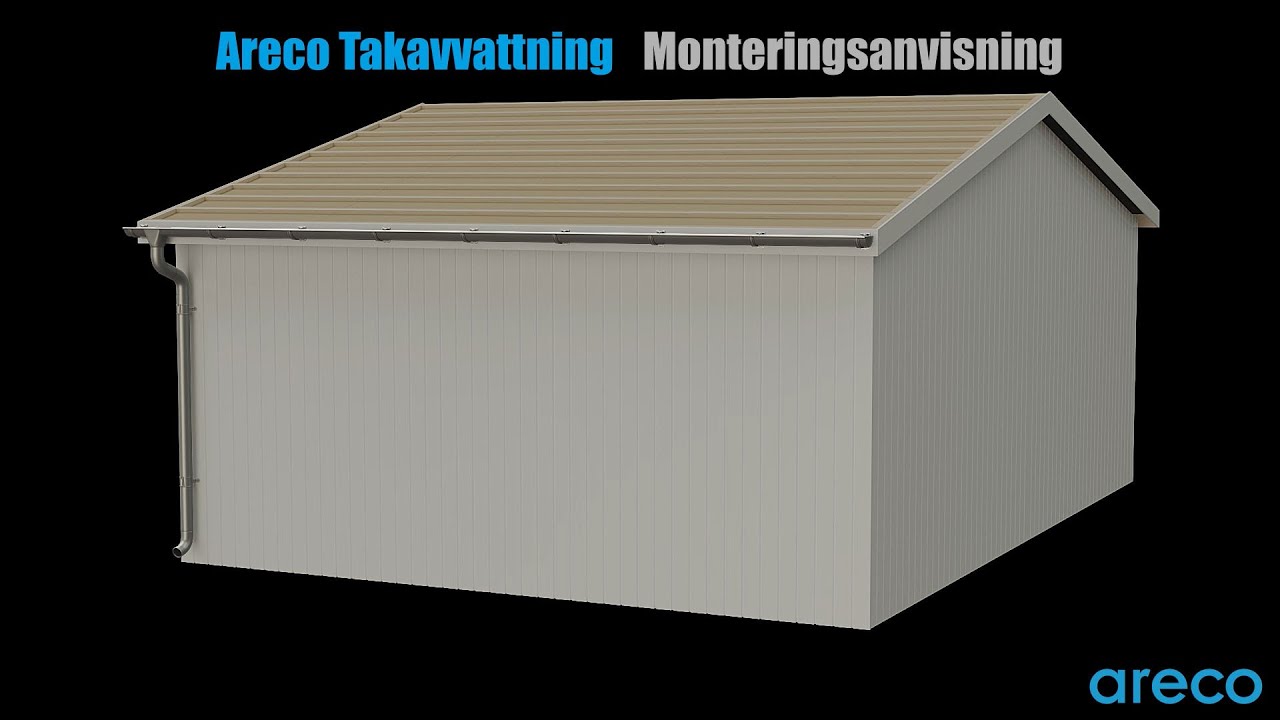 Areco Takavvattning Monteringsanvisning