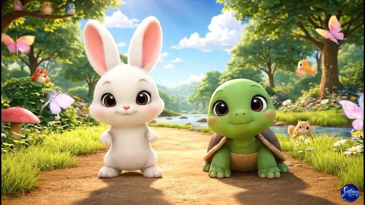 Khargosh aur Kachhua ki Kahani in 8K UHD🐇🐢 | Hare and Tortoise Moral Story Kids | Kids Bedtime Story