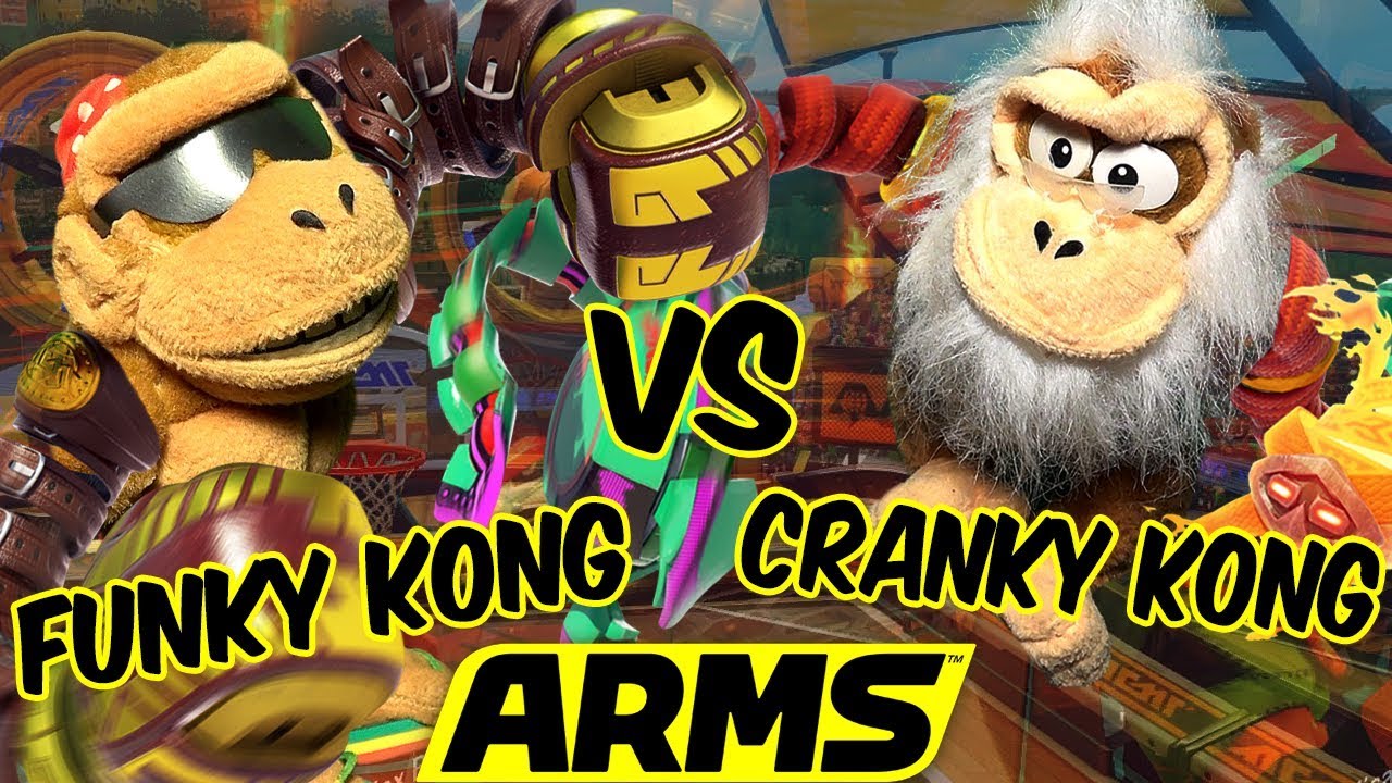 ABM: Funky Kong Vs Cranky Kong !! ARMS Gameplay Match !! ᴴᴰ
