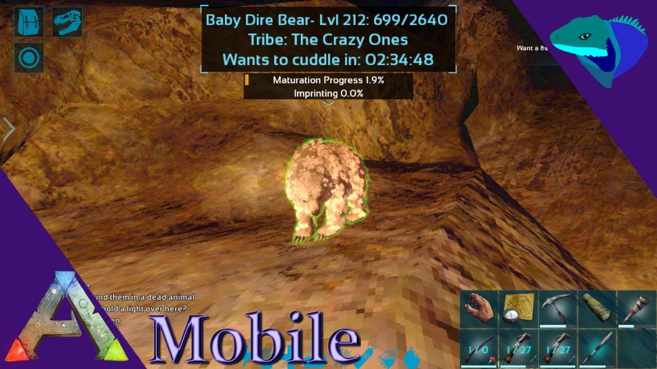 DIRE BEAR AND THERIZINO BREEDING! Ark: Mobile [S1:E30]