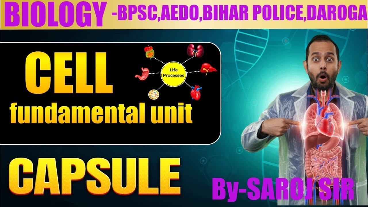 CELL (fundamental unit of life) 🧬-BY Saroj Sir 