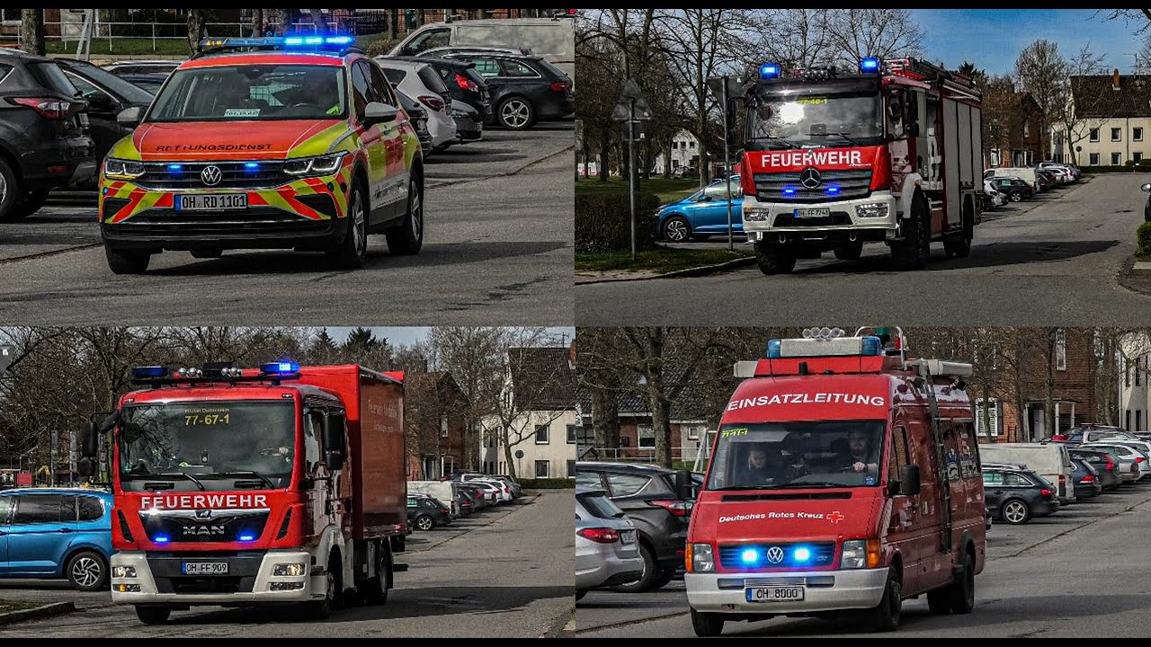 [Großeinsatz nach Feuer in Schule!] Einsatzfahrten Feuerwehr & Rettungsdienst Kreis Ostholstein