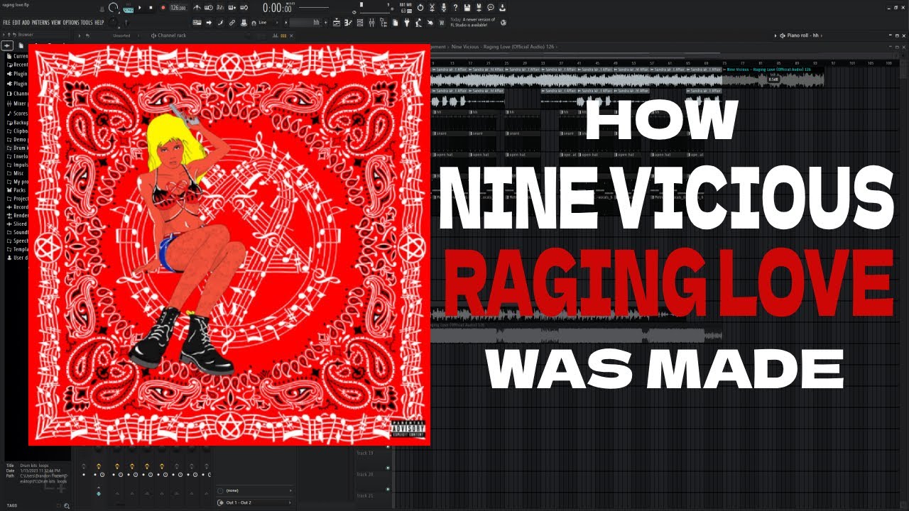 How Nine Vicious - Raging Love Was Made {FL STUDIO BREAKDOWN}