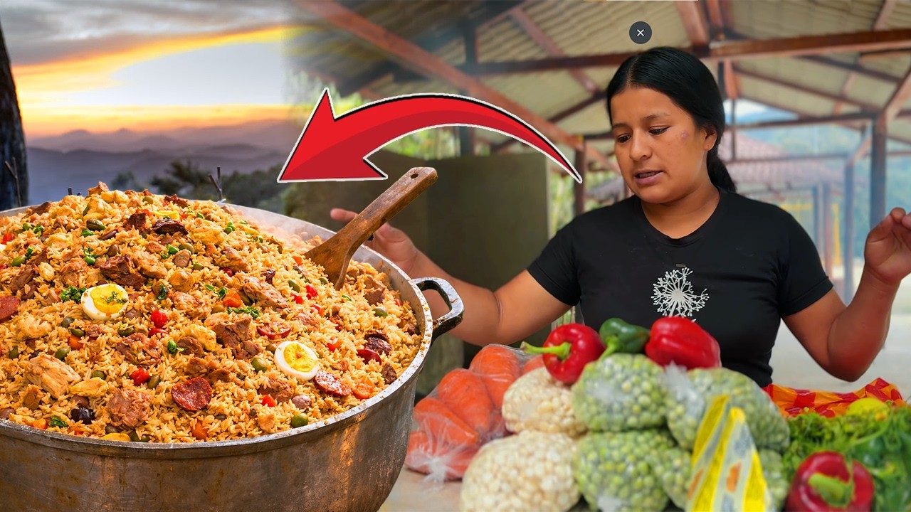 Hoy Preparamos Arroz Relleno en un Olla Gigante para compartir en una Fiesta.