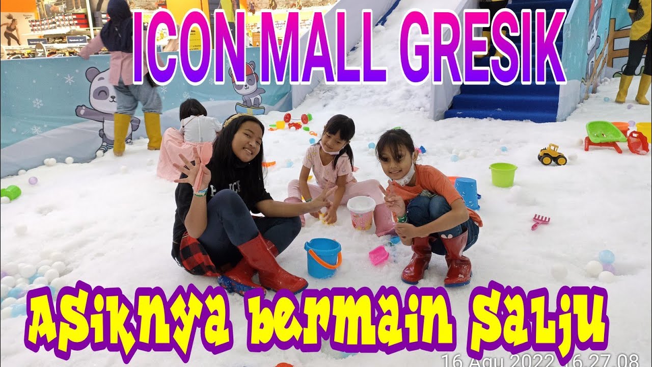 Bermain salju di ICON MALL Gresik~Summer Snow Playground #iconmallgresik #mainsalju #permainananak