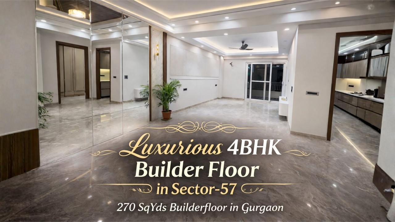 4bhk 2 Side Open with attached cricket ground, Builder floor in Sector 57, Gurgaon.