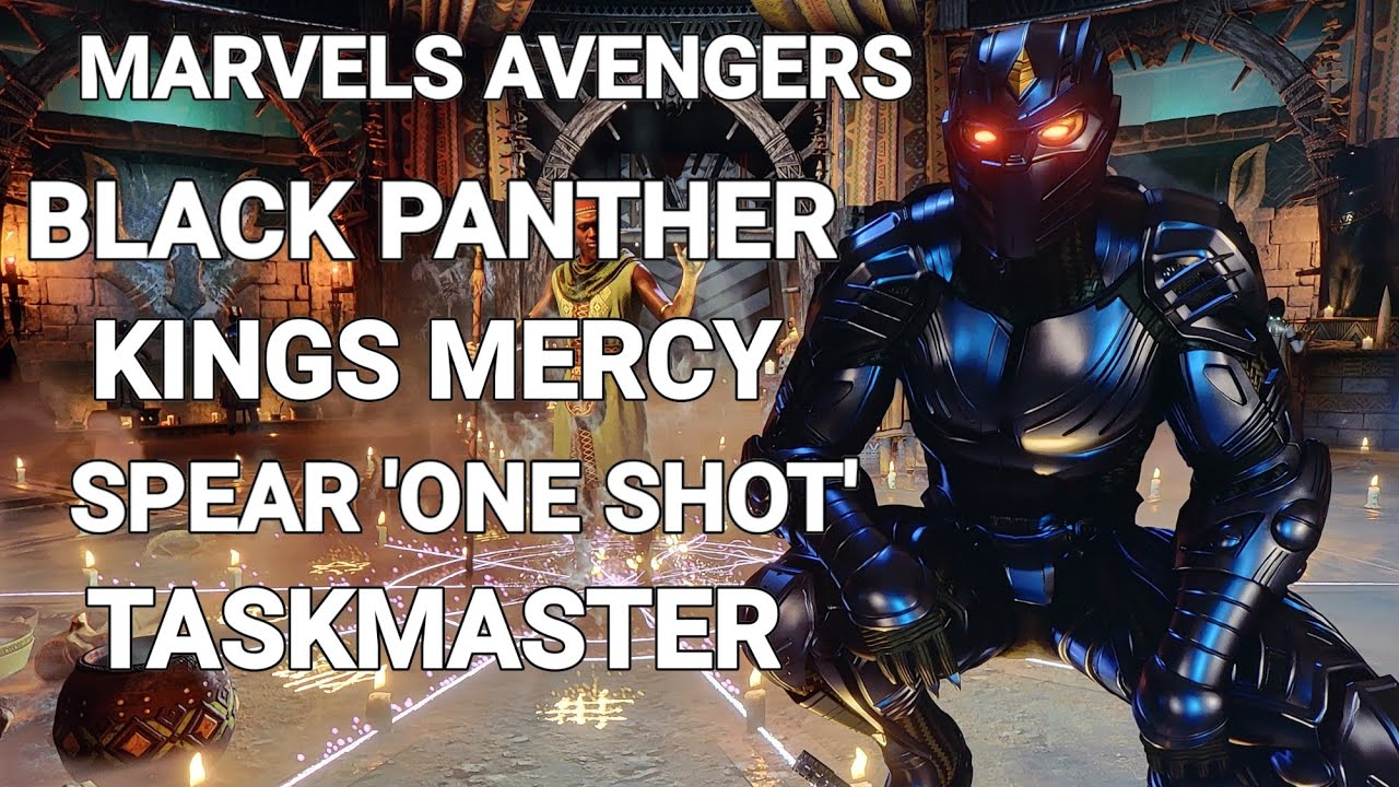 Marvel's Avengers Black Panthers Kings mercy spearOne-shot taskmaster