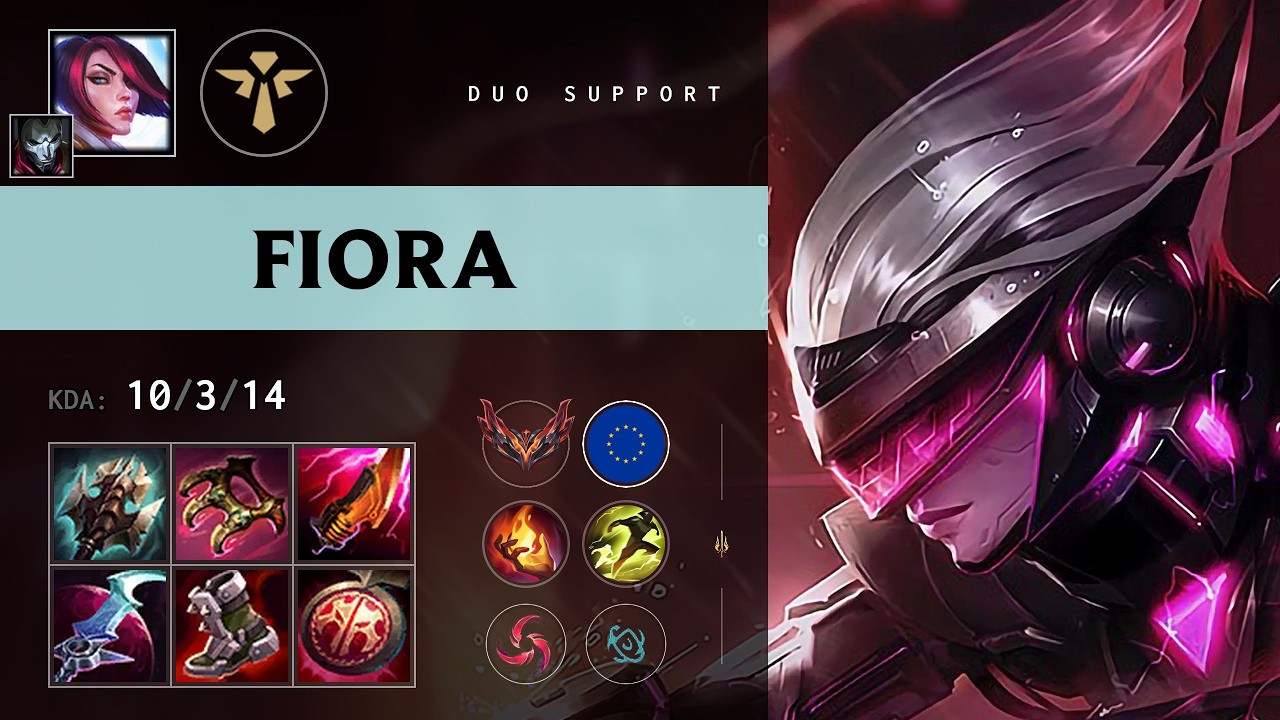 Fiora Support vs Camille (DizL) - EUW Grandmaster Patch 26.13