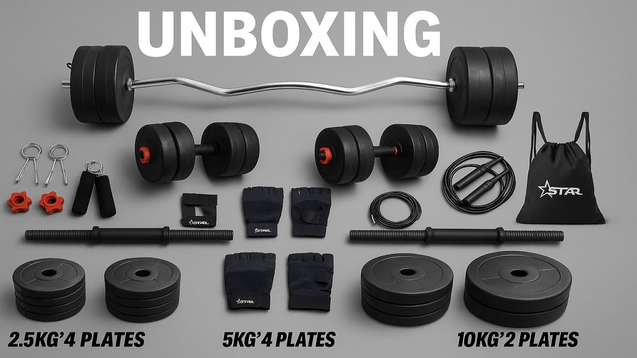 Starx 50kg Gym Equipments | Complete Unboxing | Home Workout