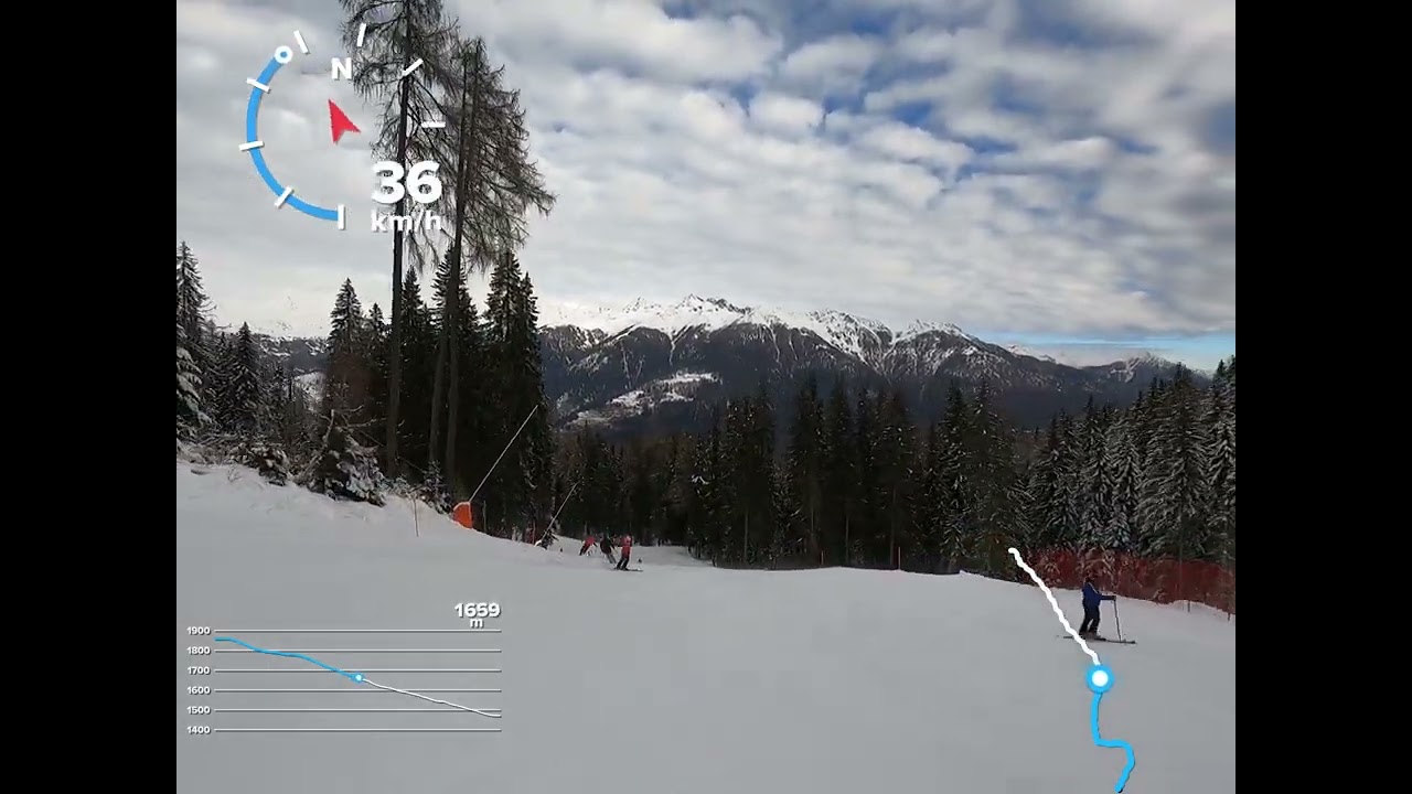 Madonna di Campiglio ski area, Marilleva in Trentino,  red ski run 23, Panciana, stunning piste.