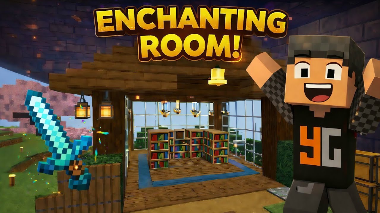 I BUILT MY FIRST ENCHANTING ROOM | MINECRAFT GAMEPLAY #7
