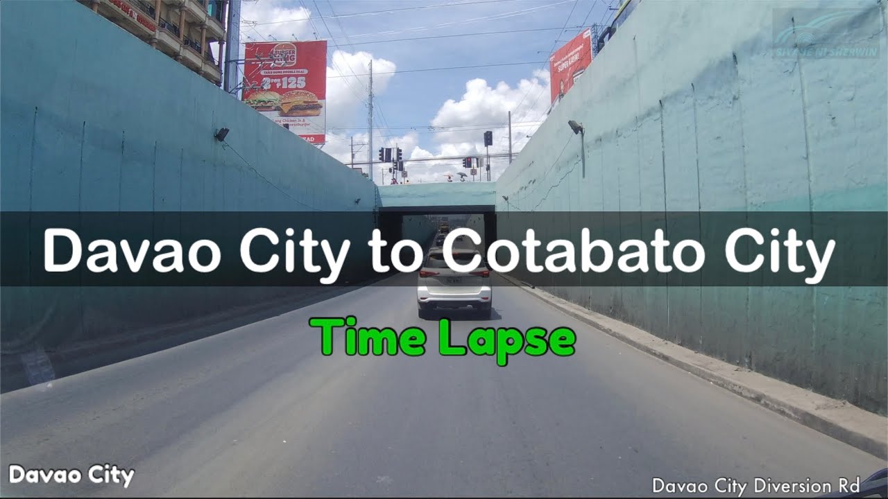 Davao City to Cotabato City Road Time lapse