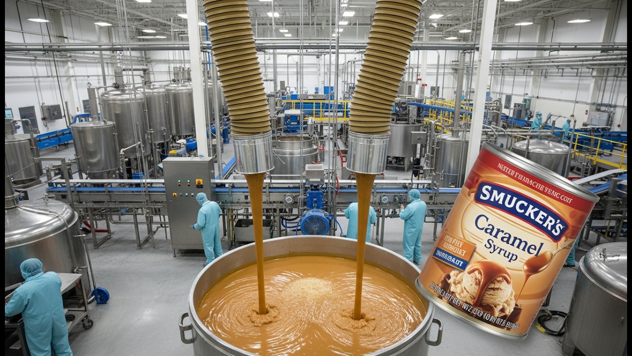Inside the Caramel Factory – From Sugar to Golden Syrup in Minutes!