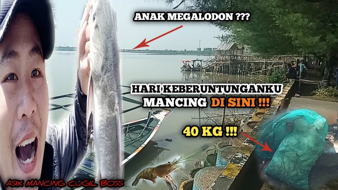 Mancing di Spot liaran surabaya dapat ikan banyak ada babon nya.||MUARA TPI ROMOKALISARI SURABAYA.