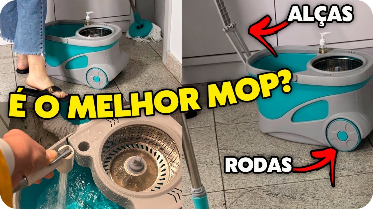 O MELHOR MOP É O MOP COM RODINHAS? A REVOLUÇÃO DO MOP GIRATÓRIO!!