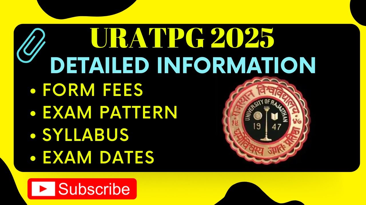 URATPG 2025 Detailed Information || Syllabus || EXAM DATES || EXAM SCHEME || mudgalbiology