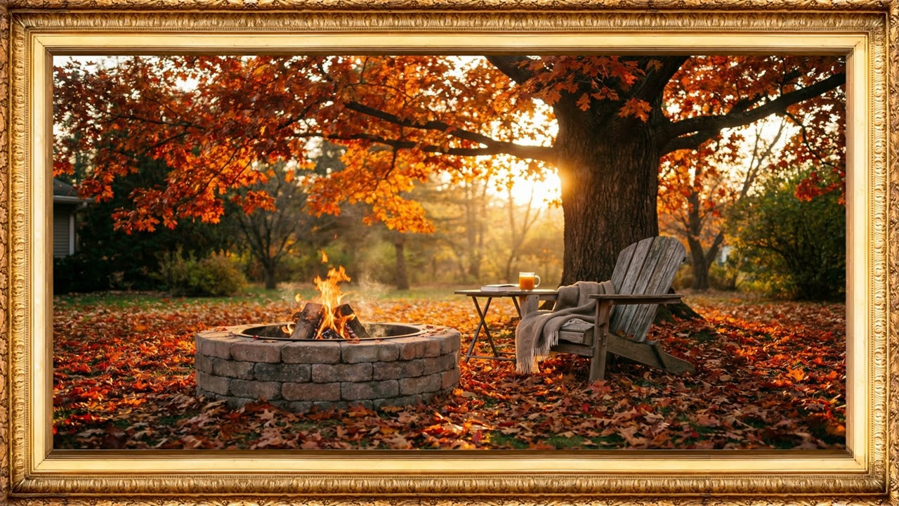The beautiful autumn has 5 pictures./ TV LUXURY Art / Elegant TV Wallpaper Inspiration.