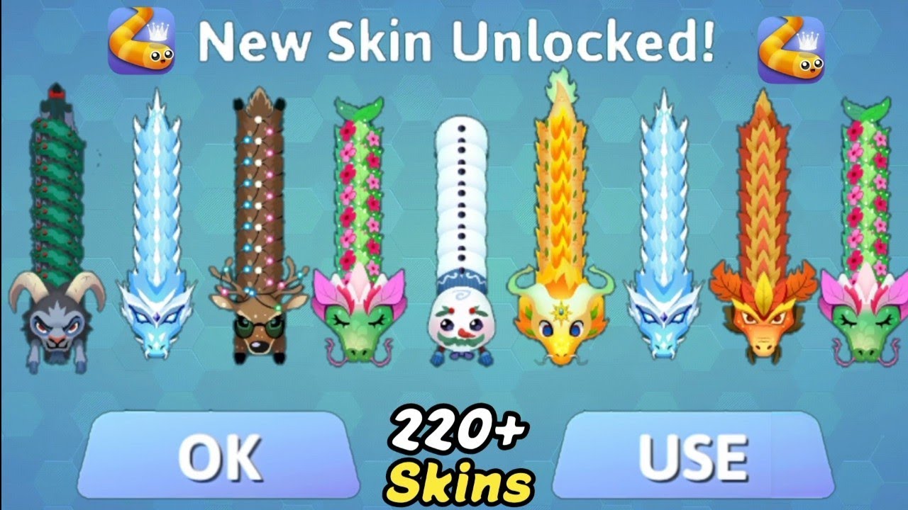 Snake. io 🐍 220+ SKINS COLLECTIONS!!!