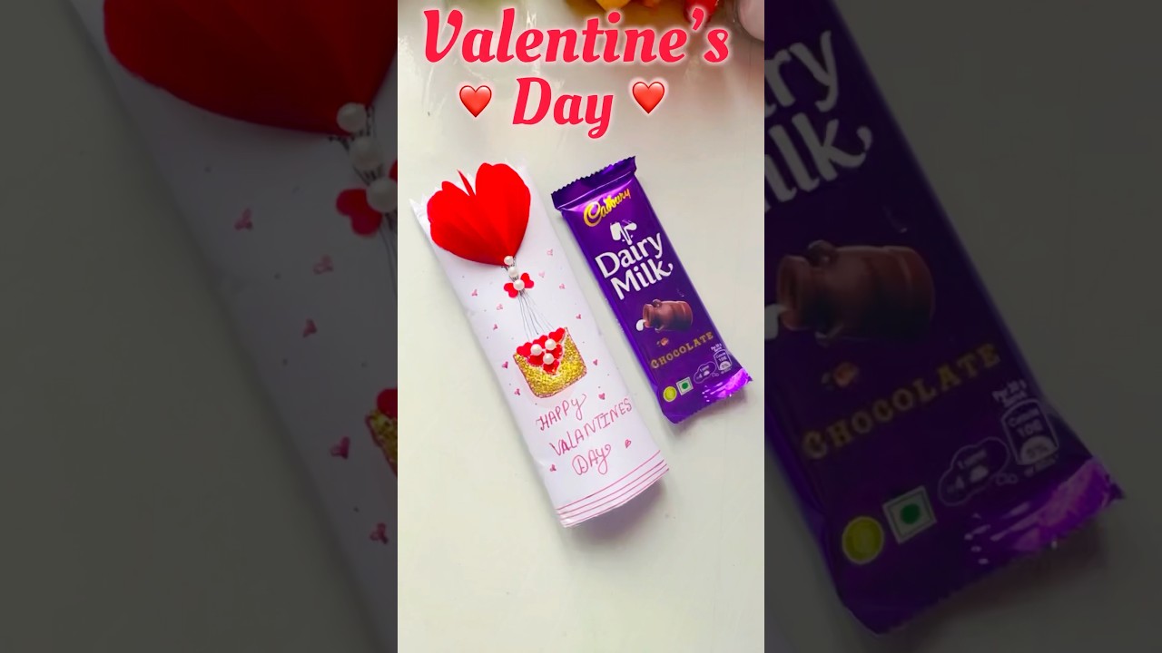 DIY chocolate 🍫 for Valentine&rsquo;s Day #artandcraft #shorts  #satisfying #viralshort