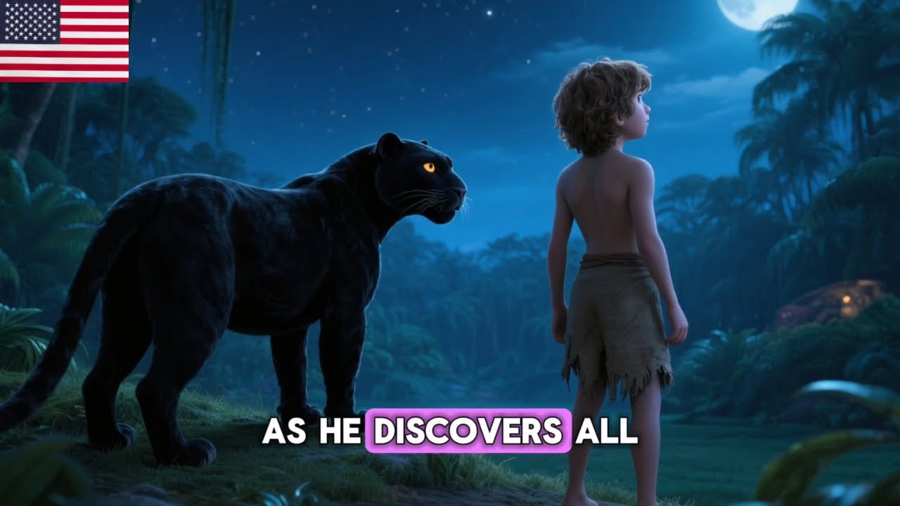 The Jungle Book Mowgli and The Black Panther🌴3D 4K Bedtime Stories for Kids in English  #junglebook