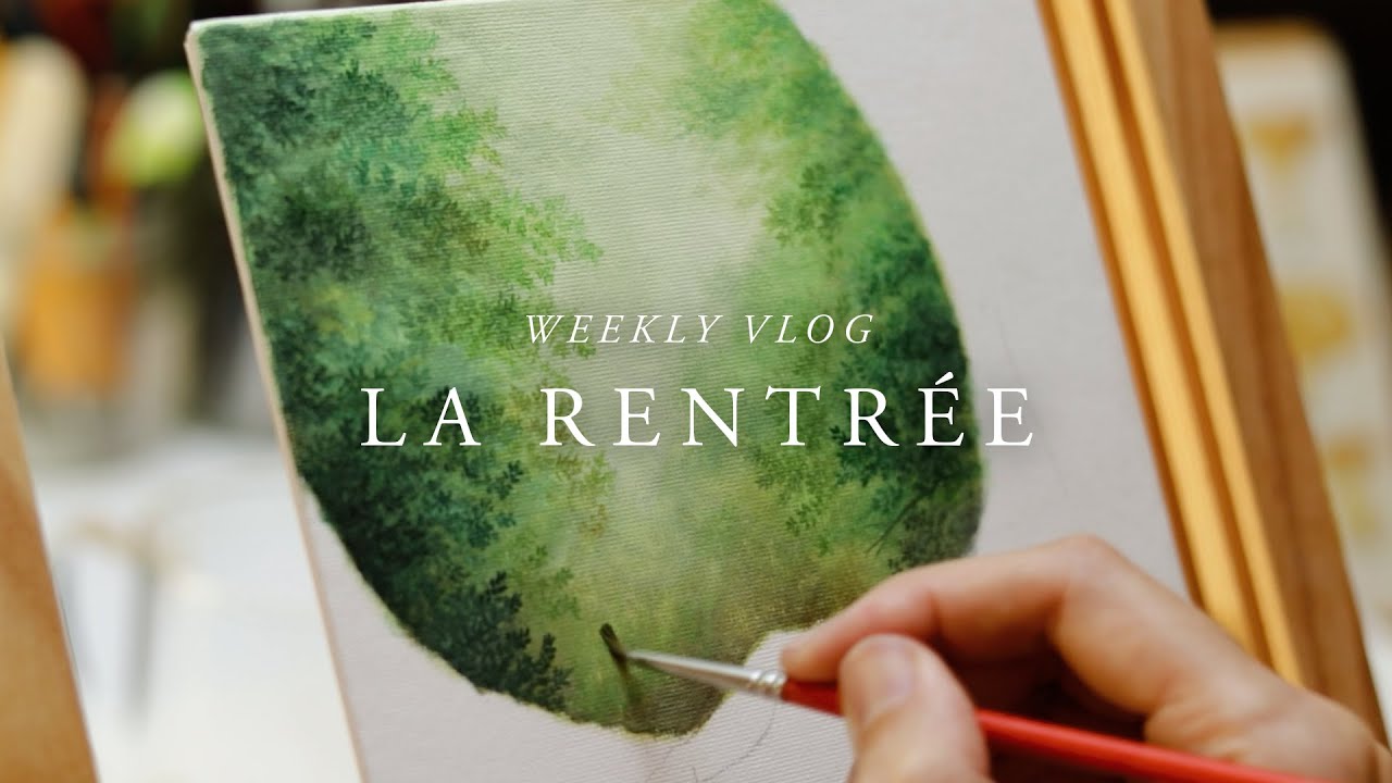 Dans l’atelier • 7 / Semaine de rentrée : ma première gouache sur toile !
