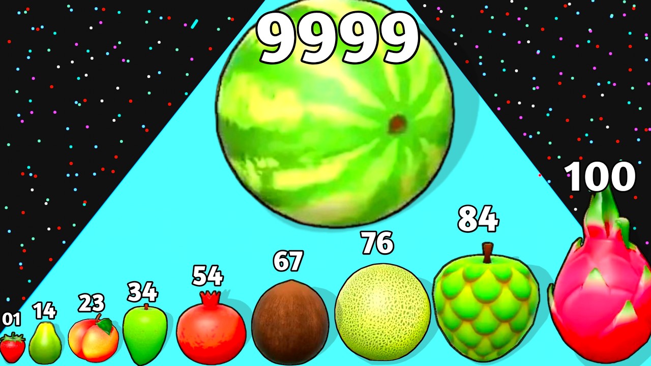 FRUIT RUSH 3D – Level Up Fruit 🍉 | Satisfying Watermelon Run | Android Gameplay