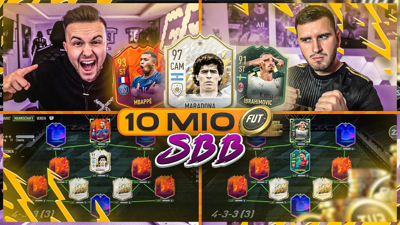 10 MIO COINS Squad Builder BATTLE ⭐️ FIFA 22 SBB vs IamTabak 🔥