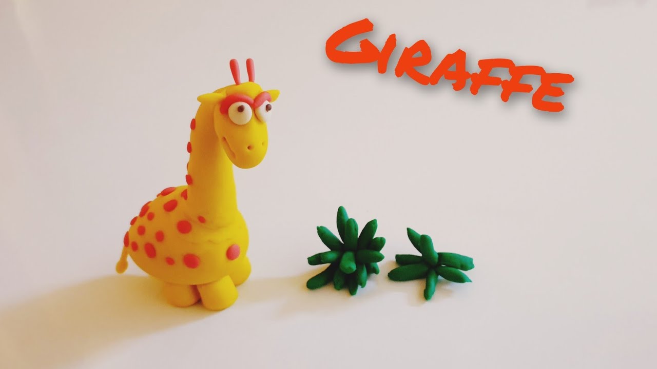 How to make giraffe from clay | Polymer clay Giraffe | Easy clay modelling for kids | Clay animal