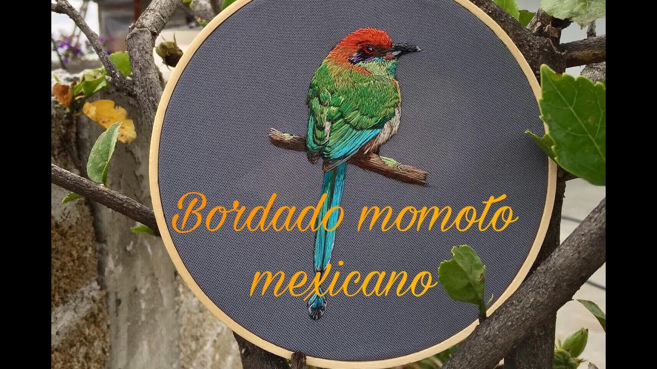 Bordado a mano de pájaro.|Proceso desde cero| preparación de tela| transferencia de diseño