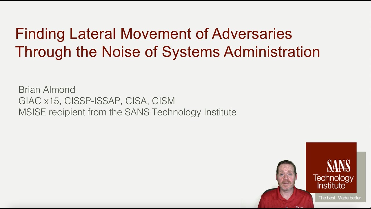 Finding the Adversary through the Noise of Systems Administration | Cybersecurity Research in Action