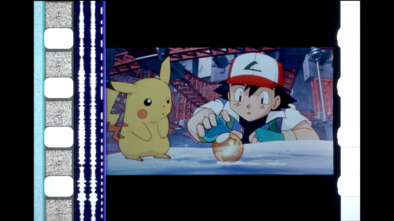 Pokemon The Movie 2000 (1999), 35mm film trailer, flat hard matte, 4K trichromy