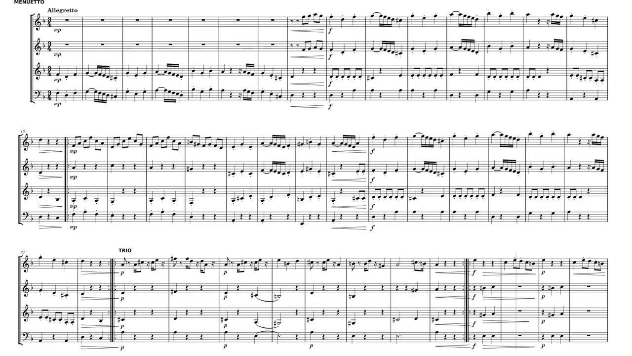 Wind Quartet No. 1 - III. Minuet & Trio [Original Composition]