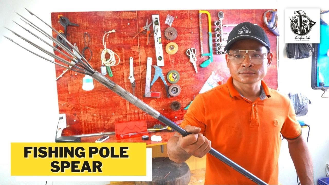 How to Make a 7-Pronged Fishing Pole Spear From Umbrella Ribs​ | Fishing Pole Spear