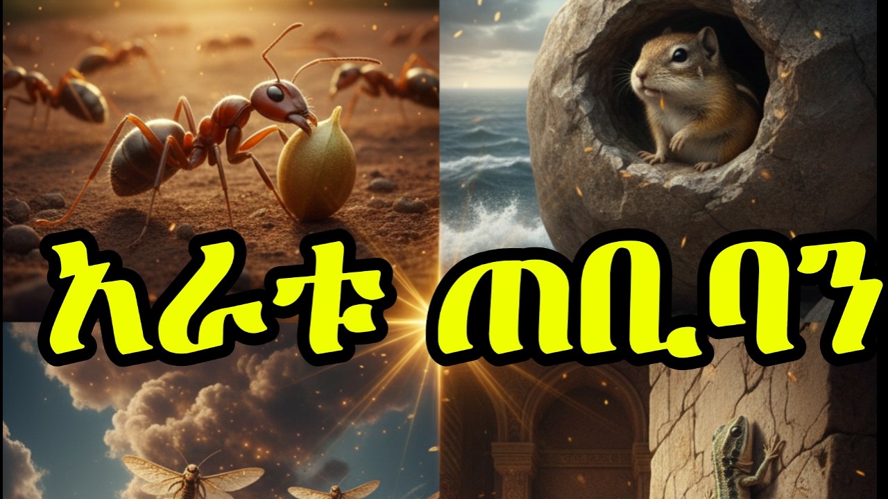 ደካማ ሆነው ዓለምን ያስገረሙት 4ቱ ጠቢባን (መጽሐፍ ቅዱሳዊ ትንታኔ ምሳሌ 30:24-28)