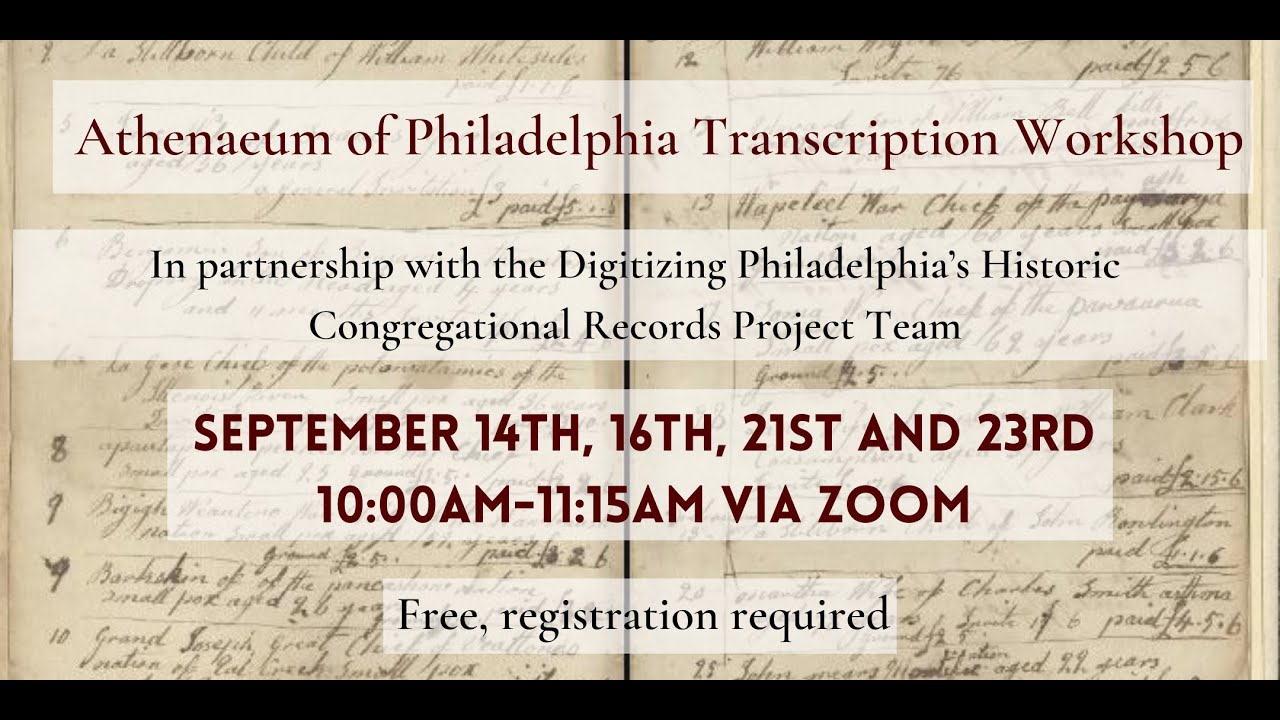 Athenaeum Transcription Workshop with CLIR Session #3