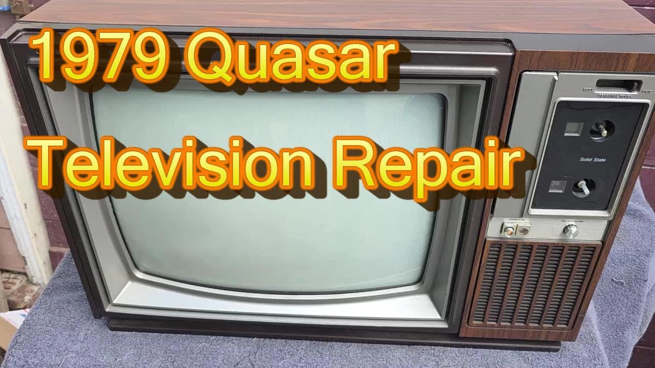 1979 Quasar Color Television Repairing Several Problems On Vintage 19 inch Tabletop TV Set