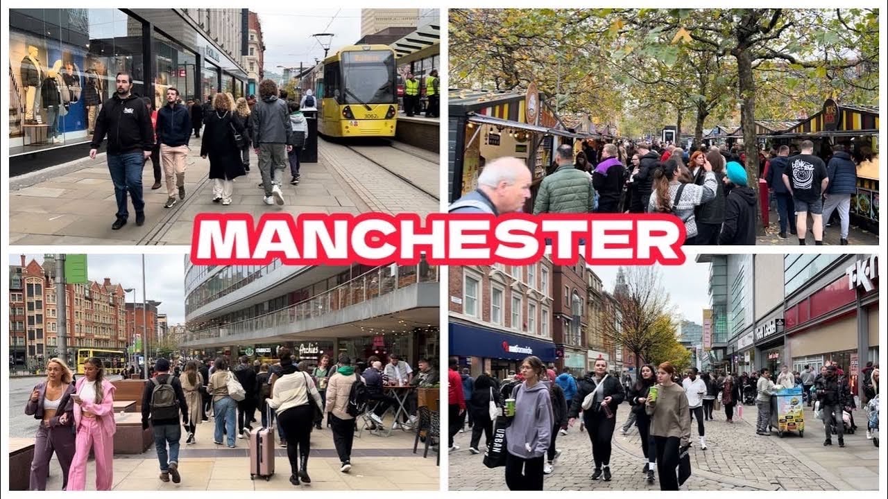 Manchester Uk 🇬🇧 Manchester City Centre Walking Tour 2024
