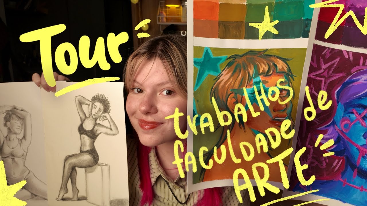 TOUR PELOS MEUS TRABALHOS DA FACULDADE DE ARTES VISUAIS | Vick Arts