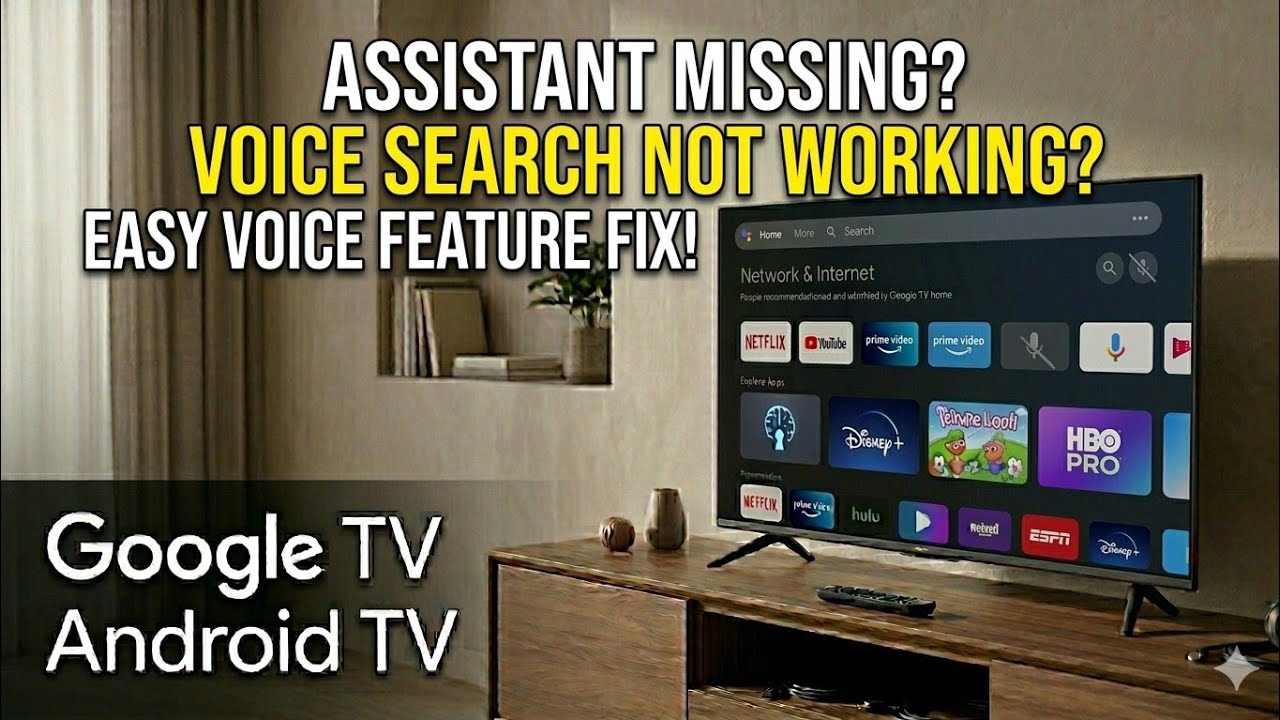 Fix Missing Google Assistant and Search on Google TV Android TV OS 14 | Voice Features Not Working