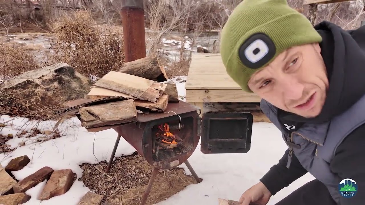 WINTER CAMPING on SHARP'S ISLAND